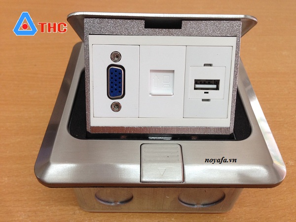 Đế âm sàn VGA, Mạng, USB 